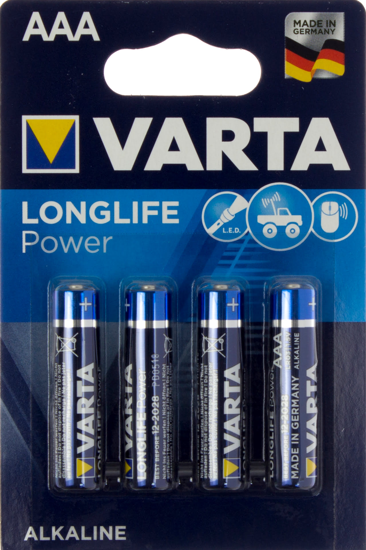 Батарейки high energy longlife power LR-03 блістер 4 шт