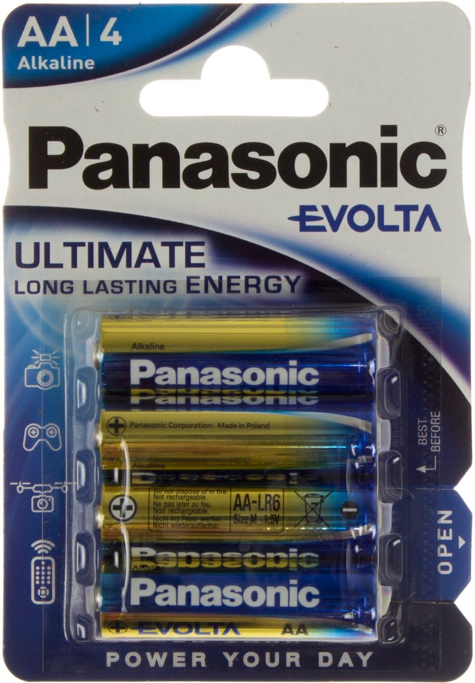 Батарейки Alkaline Evolta LR-06 блістер 4 шт