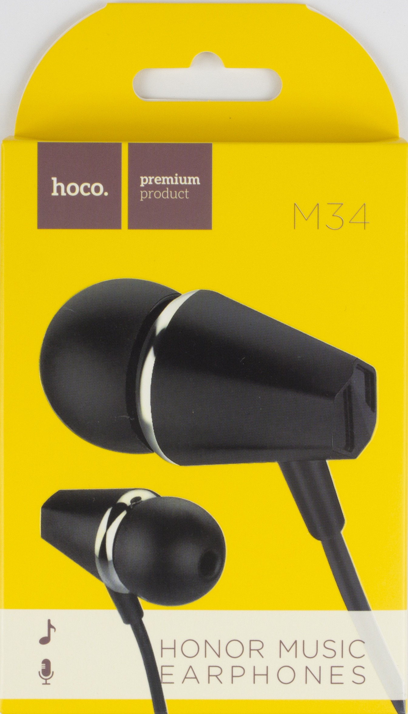 Навушники вакуумні M34 black мікрофон