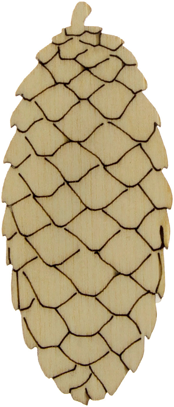 Шишка 8×3,5 см фанера