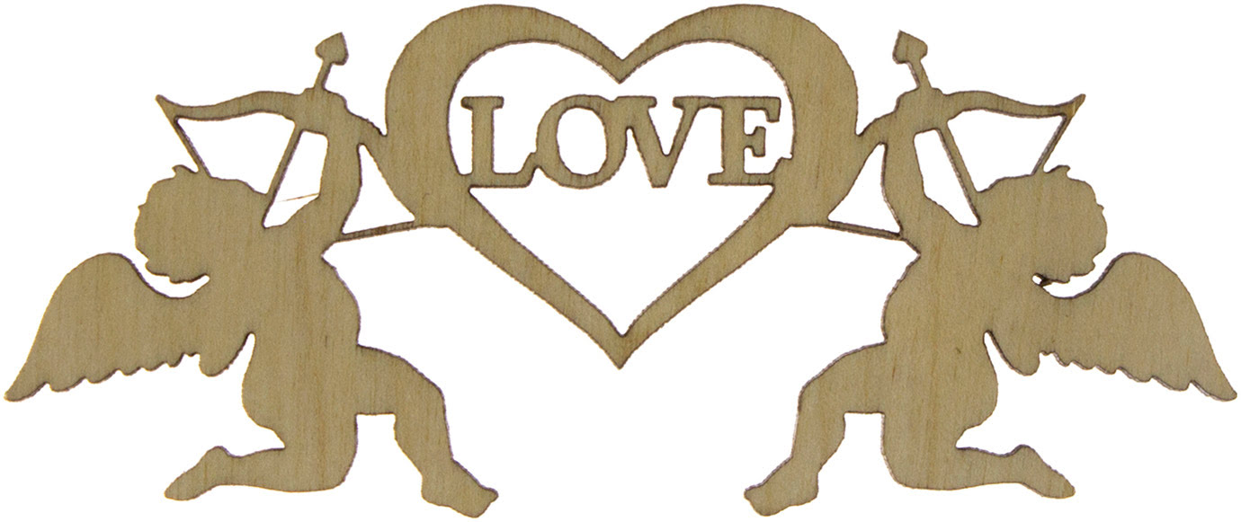 Янголи Love 10×4 см фанера