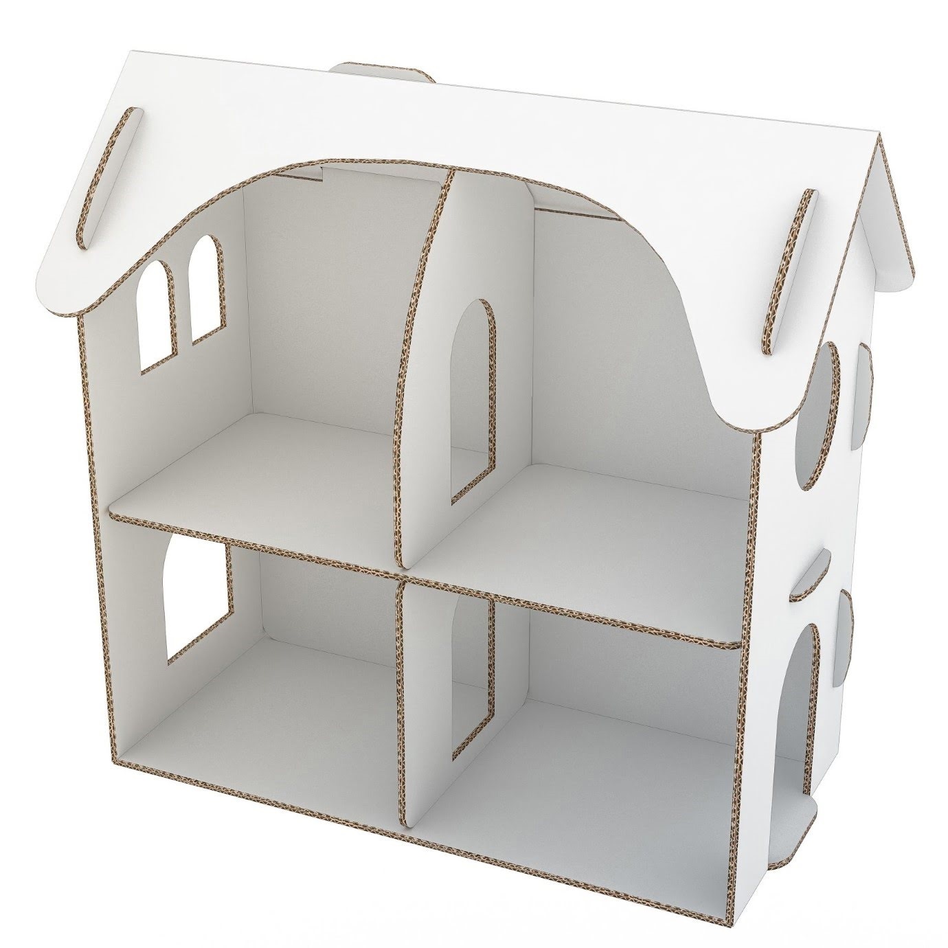 Кукольный настольный картонный дом 71×38×67 см Futufu