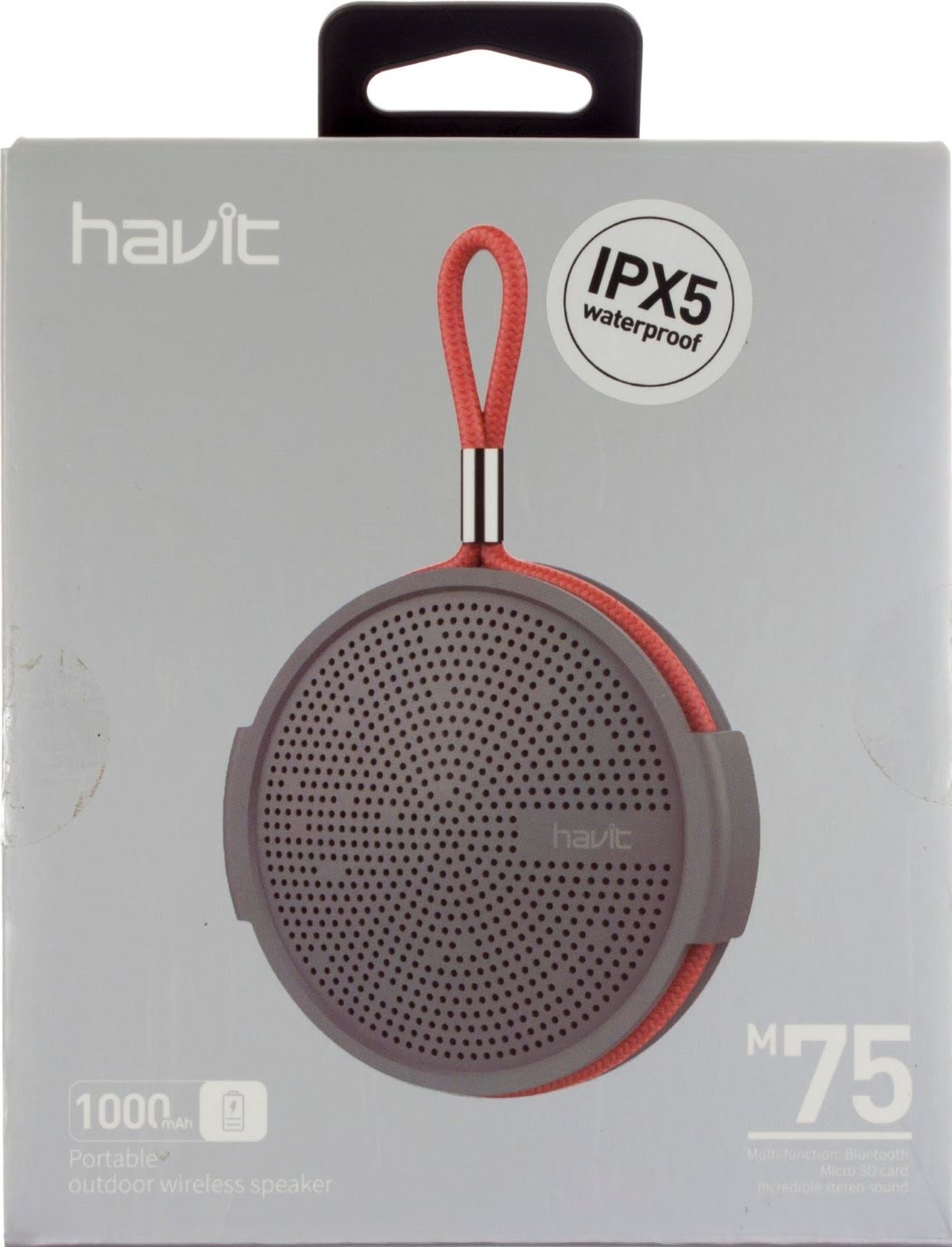 Колонка bluetooth HV-M75 gray 2885