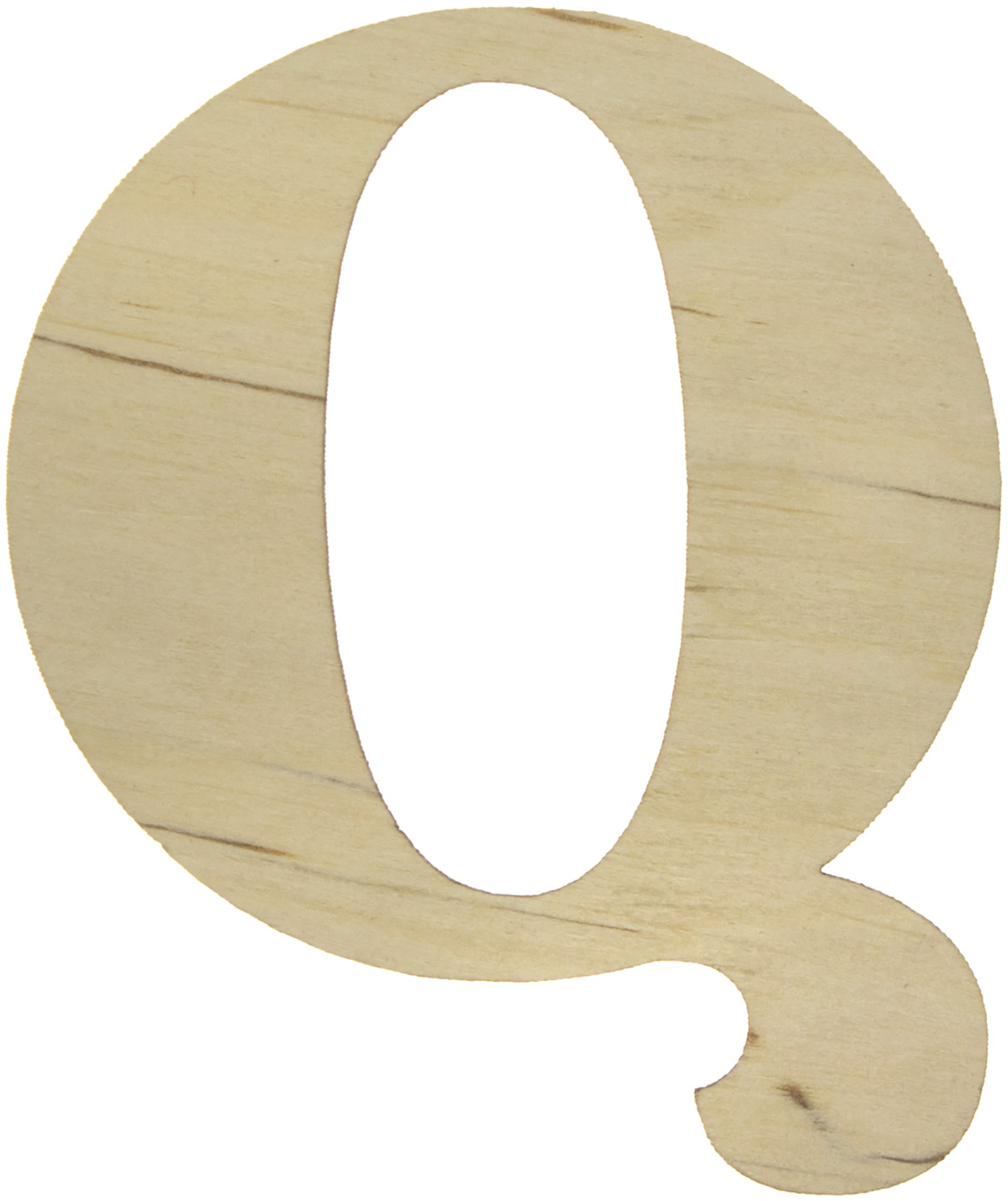 Літера англійська 6 см Q фанера
