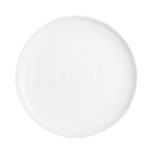 Тарілка обідня скло Ammonite White 26 см