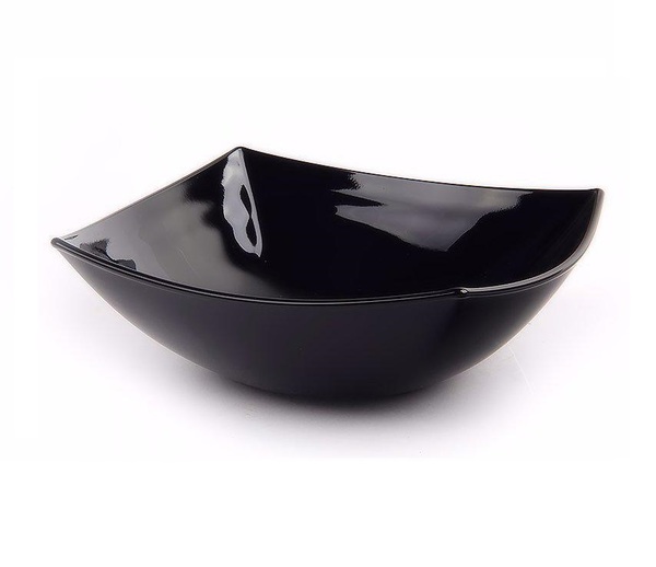 Салатник скло Quadrato Black 24см