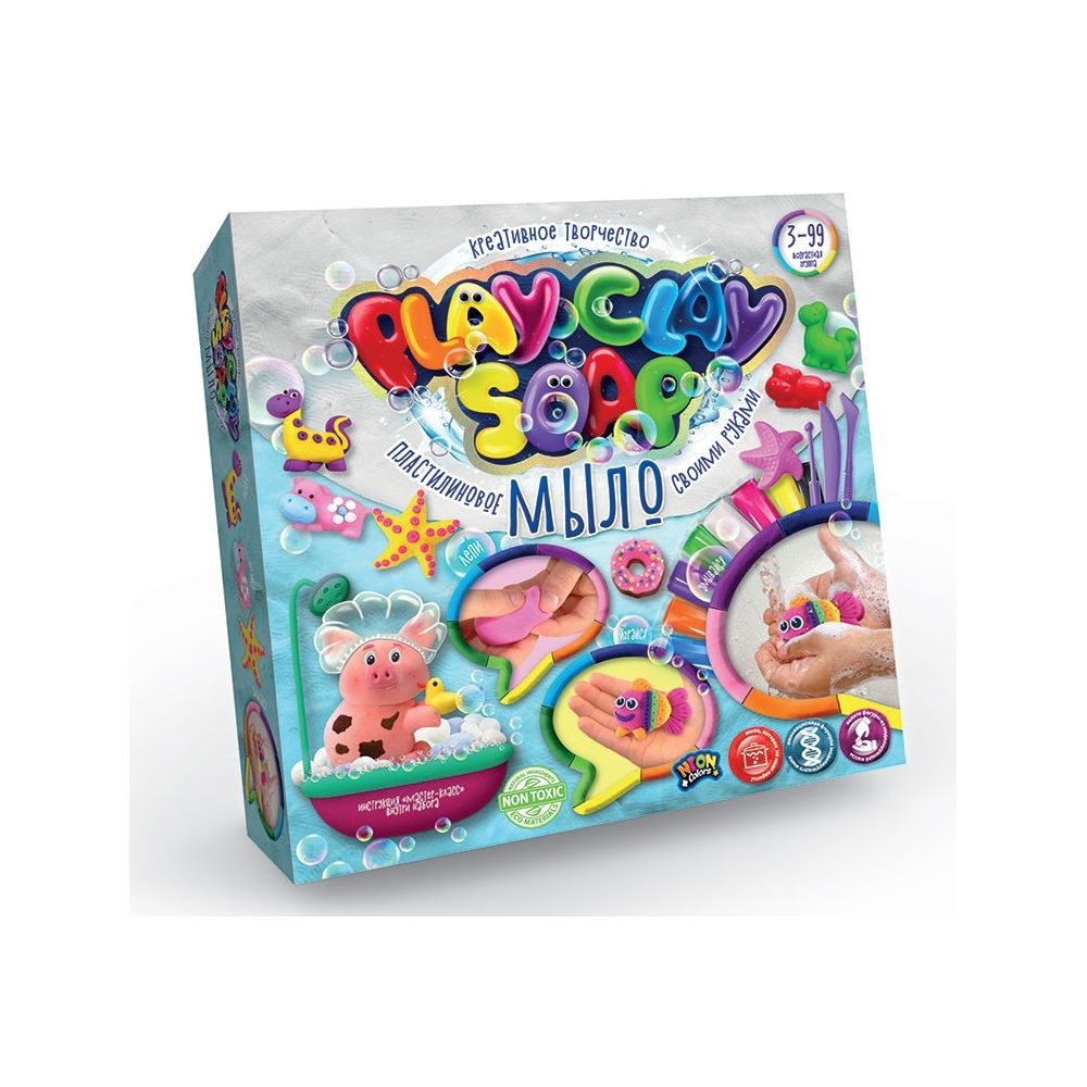 Набір для креативної творчості Play Clay Soap Пластилінове Мило великий DankoToys PCS-01-01U, 02U