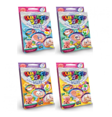 Набір для креативної творчості Play Clay Soap Пластилінове Мило малий DankoToys PCS-02-01 U, 02 U-03 U.04 U