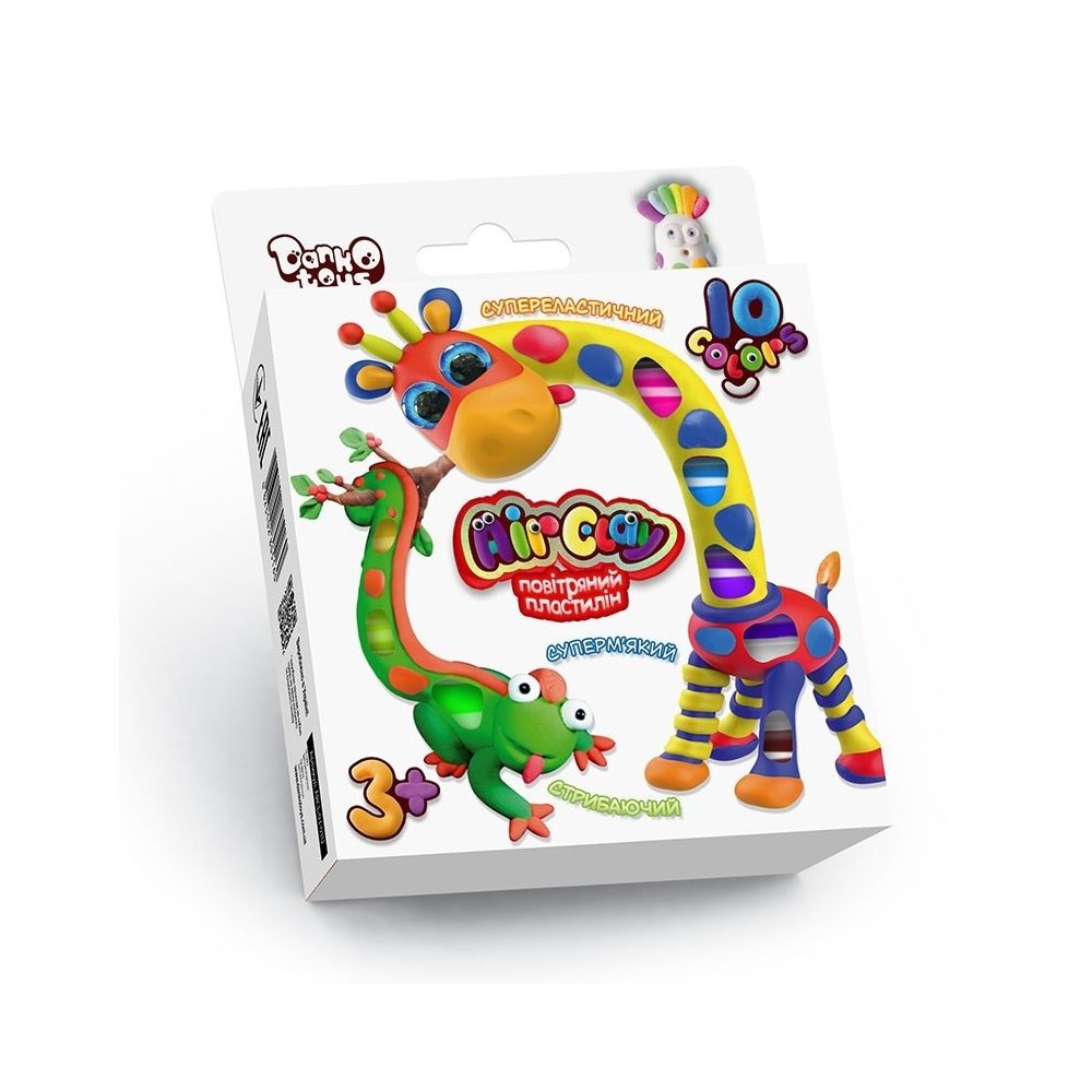 Набір креативної творчості DankoToys Air Clay 10 кольорів