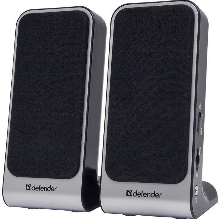 АС 2.0 SPK-220/225 2×2Bт USB black/silver
