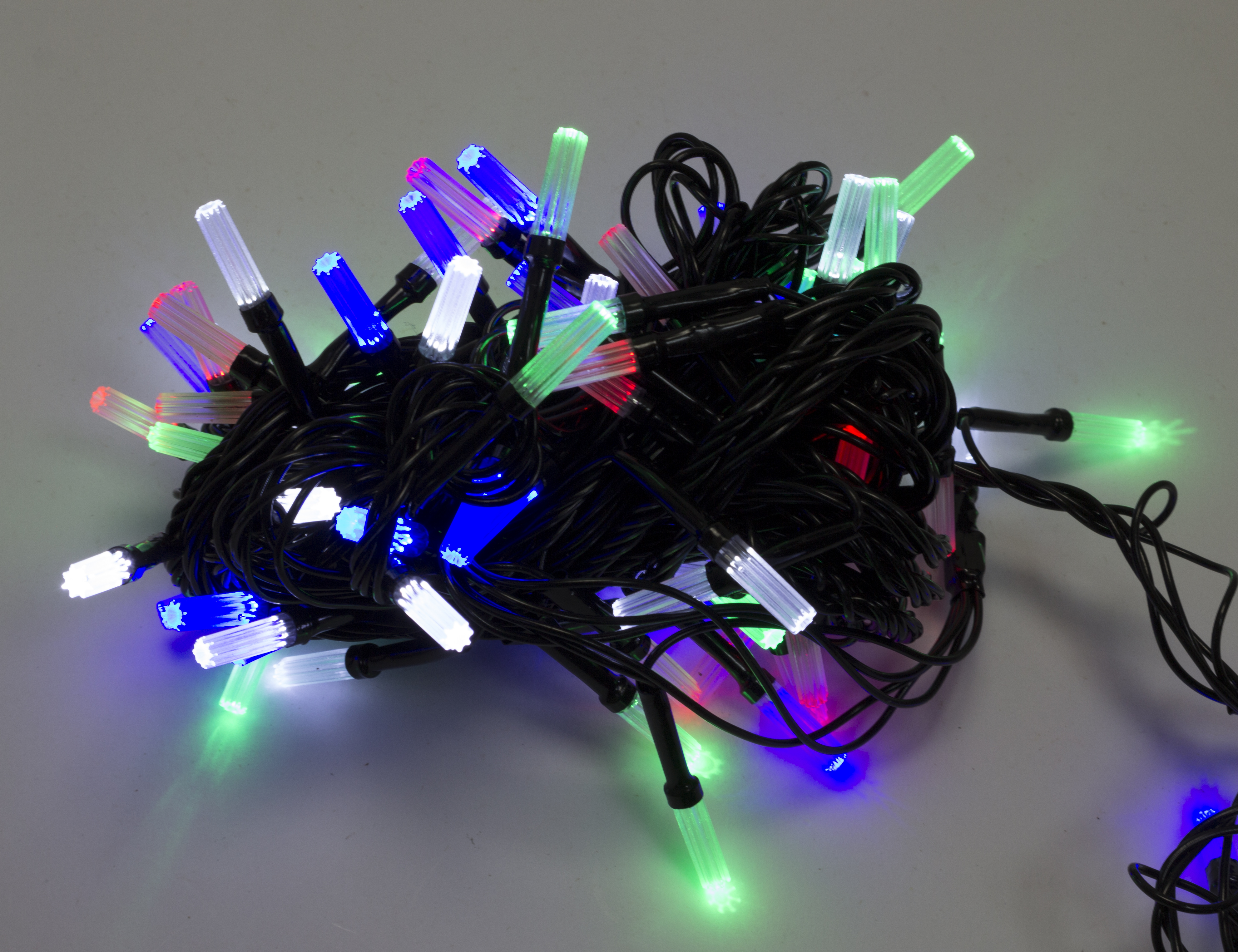Гірлянда електрична 8-кутник 100 LED Multicolor, чорний дріт
