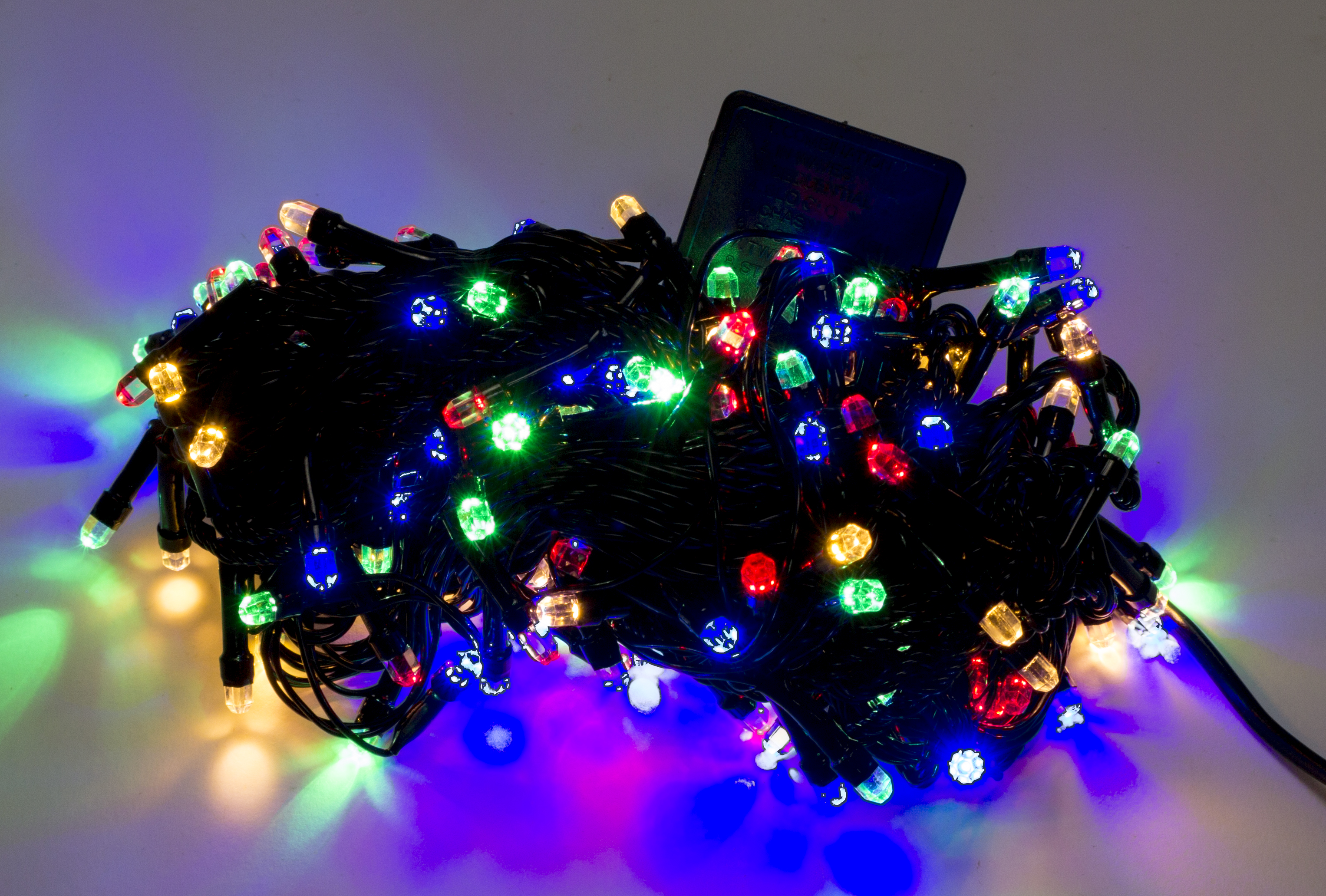 Гірлянда електрична Рубінка 200 LED Multicolor, чорний провід