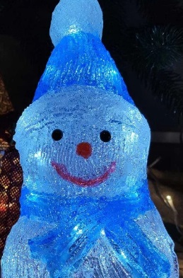Гирлянда электрическая уличная акриловая Снеговик LED подсветка, 30 см