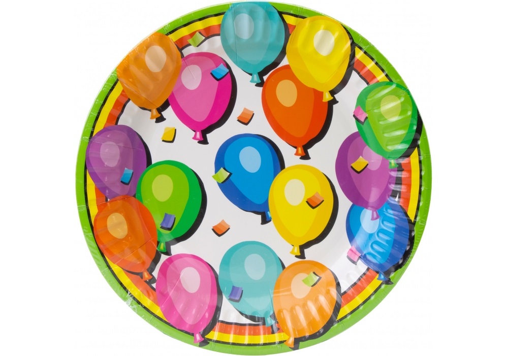 Набір тарілок паперових Balloons 6 шт 17,78 см