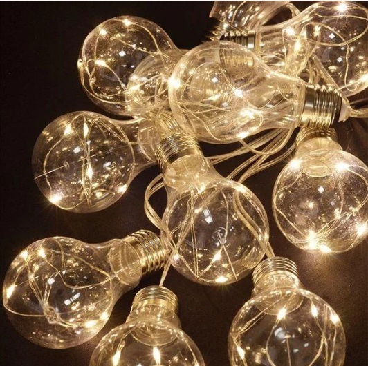 Гірлянда електрична Роса 10 LED, теплий білий L-5 м H-60 мм