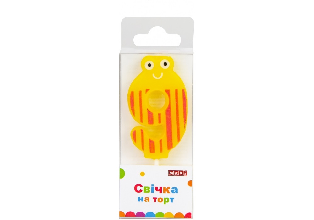 Свічка в торт Цифра-9 4,5 см