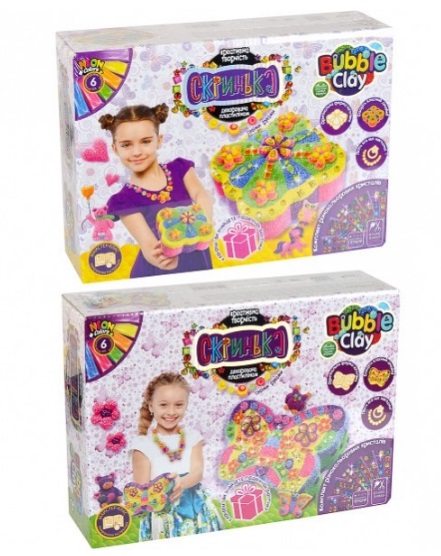 Набір креативної творчості Скринька декорована пластиліном DankoToys SHBC-01-01U, 02U