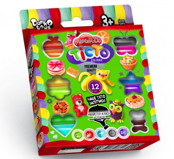 Набір креативной творчості Master Do тісто для ліплення, 12 кольорівх20гр DankoToys