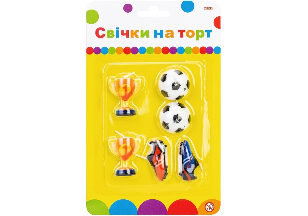 Набір свічок Футбол 6 шт