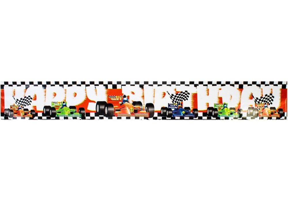 Гірлянда-банер Happy Birthday Racing 12,5×360 см