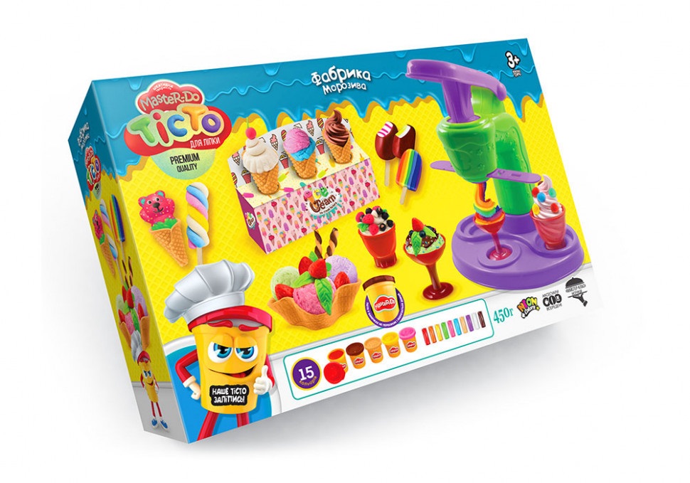 Набір для креативної творчості Master Do тісто для ліплення Фабрика морозива DankoToys