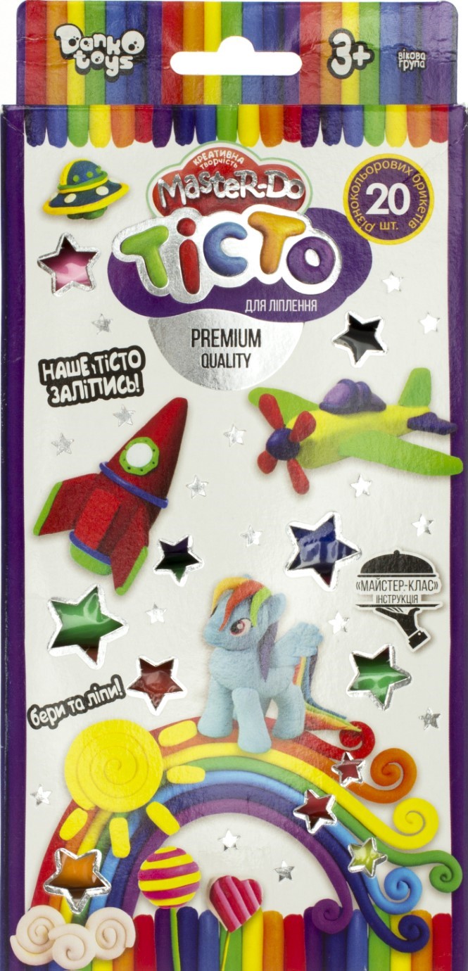 Набір креативної творчості Master Do тісто для ліплення, 20 кольорівх20 г DankoToys