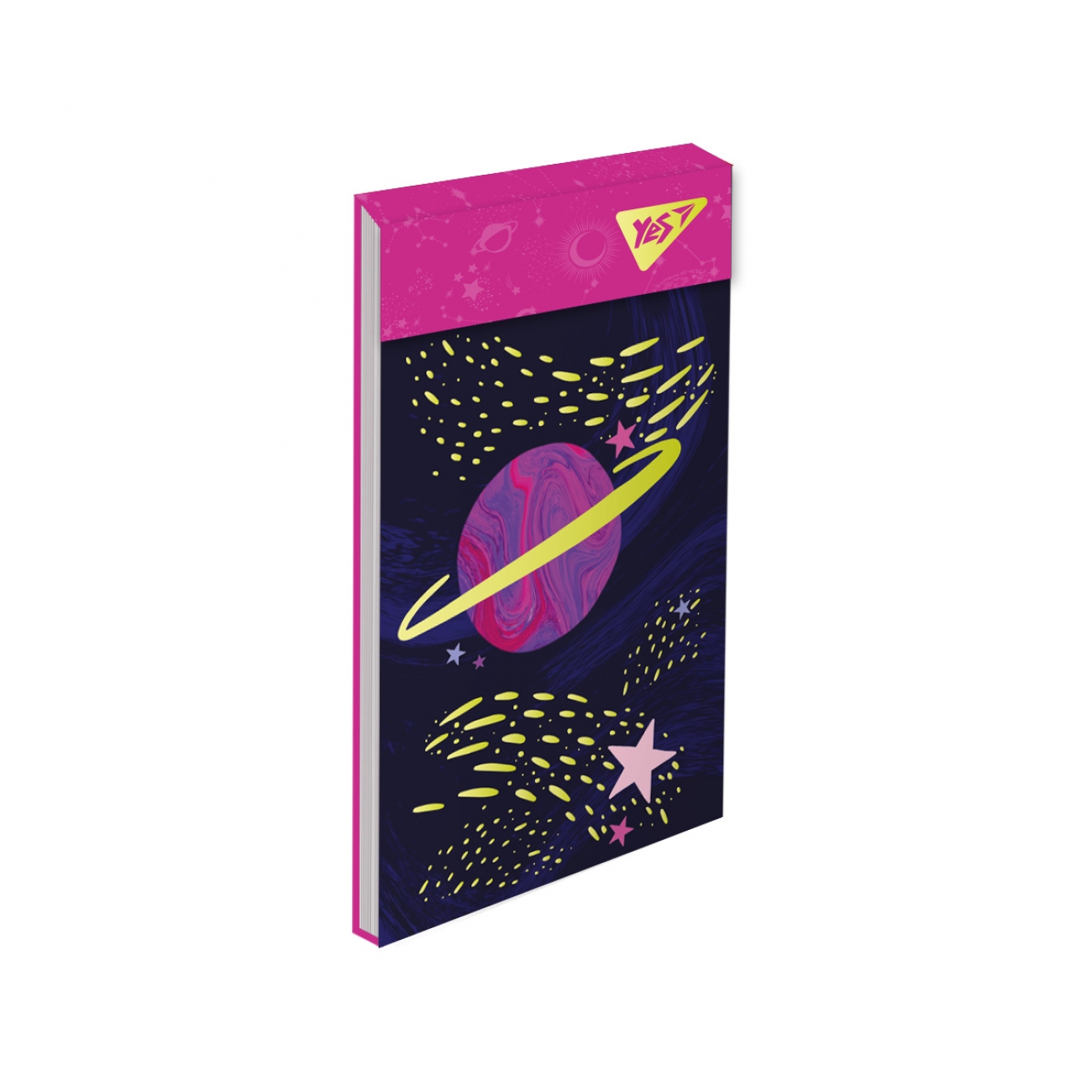 Блокнот A7+ 50 аркушів лінія ETTA VEE COSMOS софт-тач і фольга золото 151645