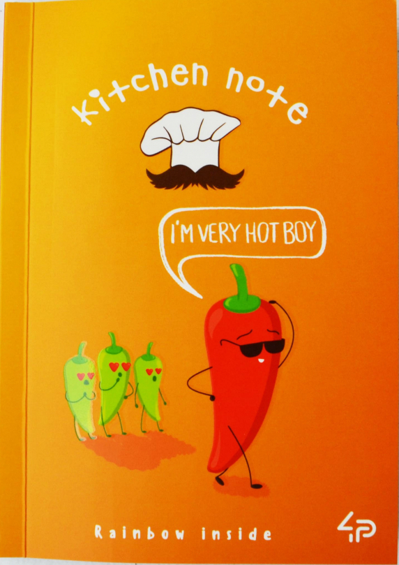 Блокнот A6 48 аркушів без лінії Kitchen Note chilli 901258