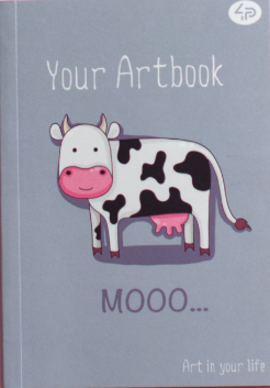 Блокнот A6 48 аркушів без лінії Artbook cow 902439