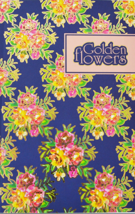 Блокнот A5 40 аркушів без лінії Golden Flowers dark blue 903597
