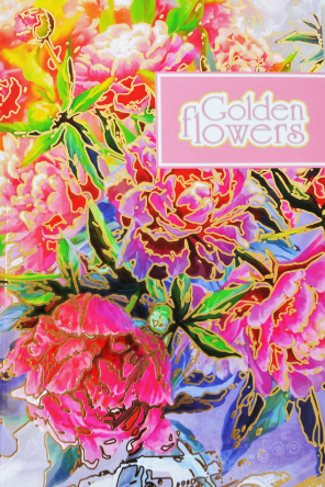 Блокнот A5 40 листов без линовки Golden Flowers red 903610