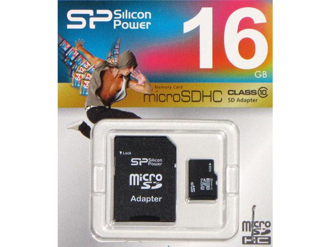 Карта пам'яті 16Gb Micro-SDHC (adapter)