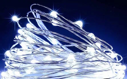 Гірлянда електрична Роса 100 LED біла L-10 м