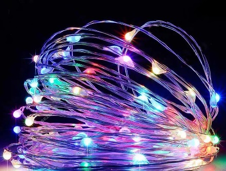 Гірлянда електрична Роса 100 LED Multicolor L-10 м