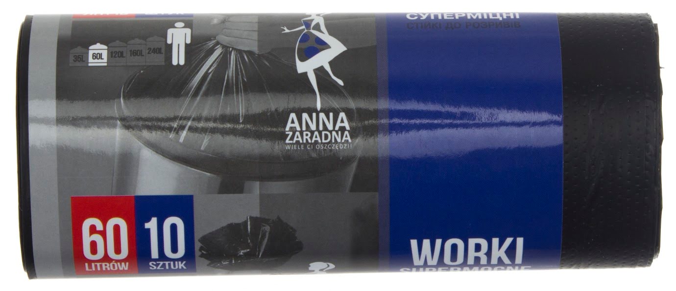 Пакеты для мусора /Anna Zaradna LDPE 60л 10 шт