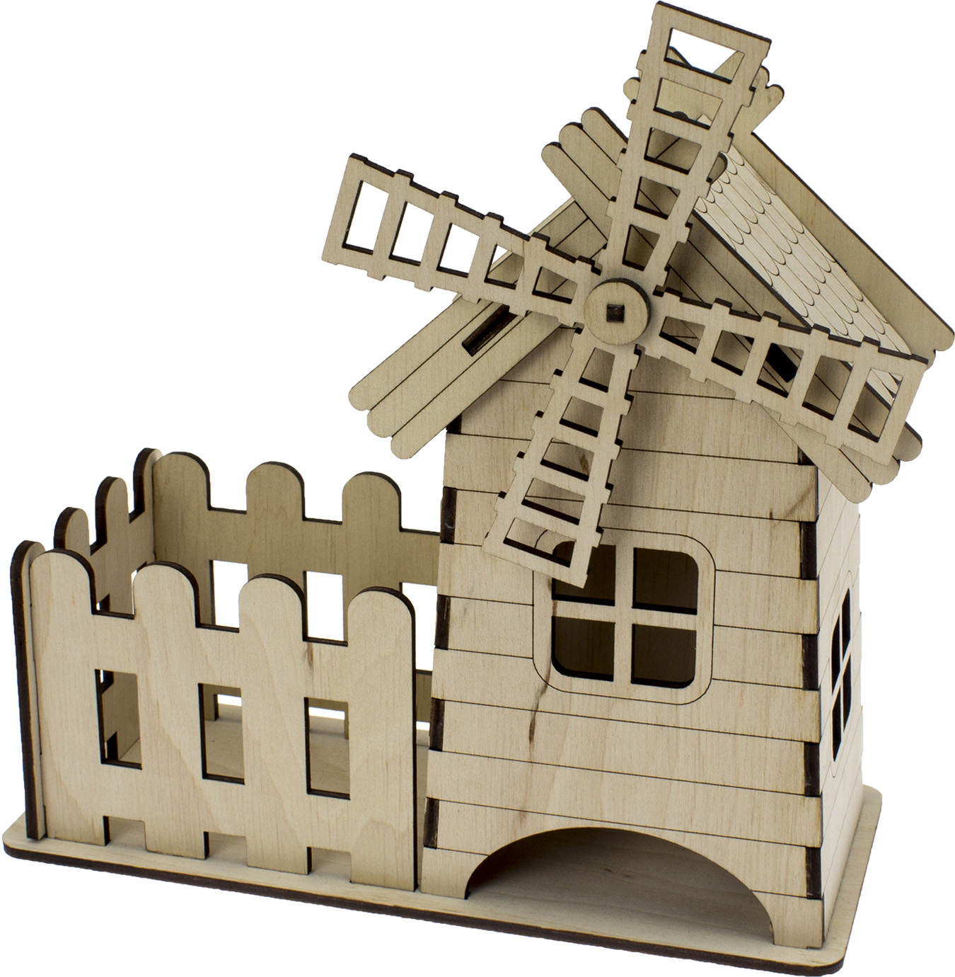 Млинок з парканом 20×22 см фанера