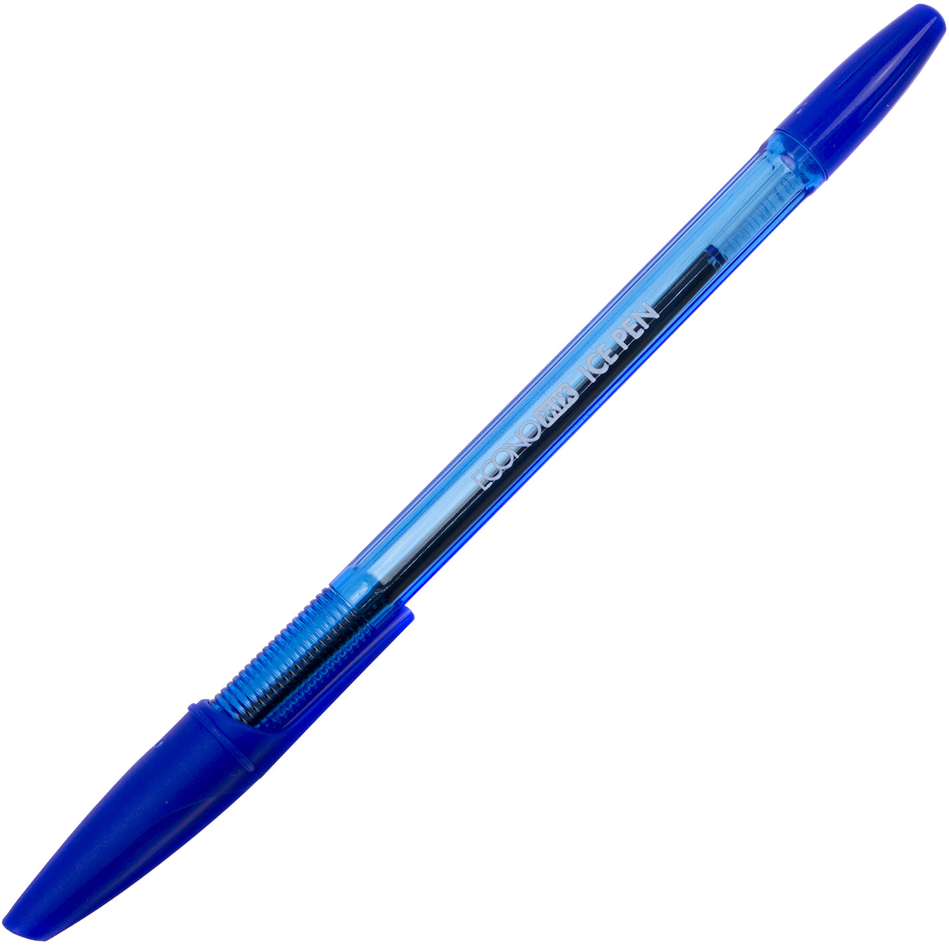 Ручка кулькова Ice Pen 0,5мм синя напівпрозорий корпус