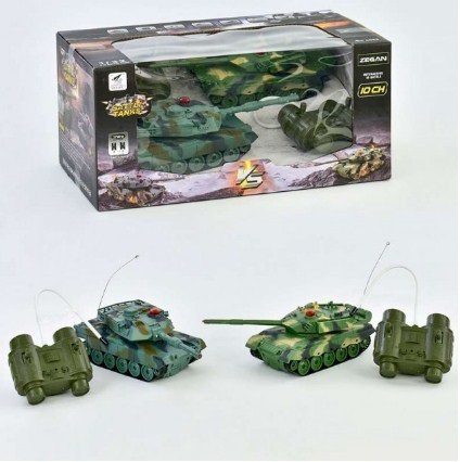 Гра Танковий бій на радіокеруванні та акумуляторі, в коробці 34,5×19,5×16,5см, 2 види