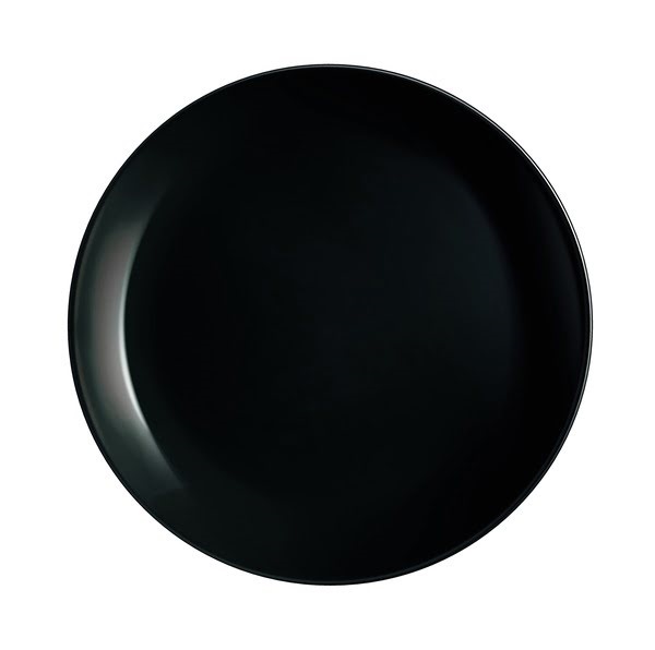 Тарілка десертна скло Diwali Black 19 см