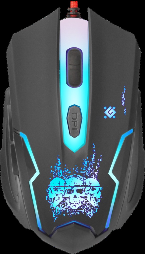 Мишка ігрова Skull GM-180L 6 кнопок 3200dpi, килимок USB black