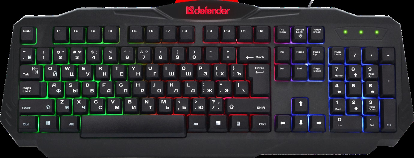 Клавіатура Ultra HB-330 L RU USB підсвітка black