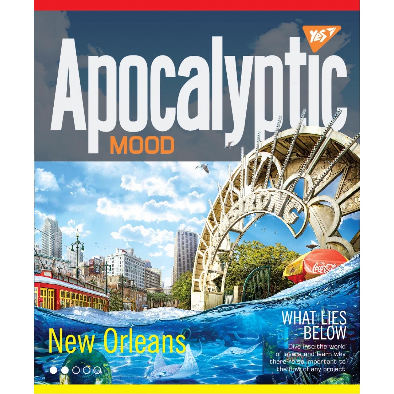 Зошит A4 80 аркушів клітинка Apocalyptic ірідіум УФ.спл. 891467