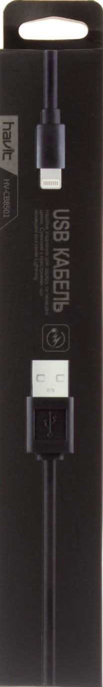 Кабель USB > lightning HV-CB8501 2A 1м black