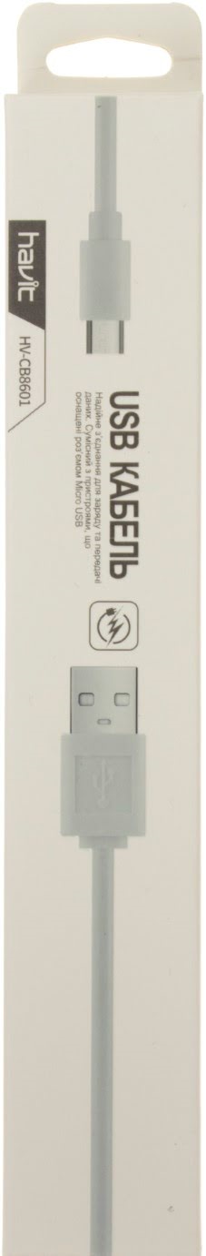 Кабель USB > microUSB HV-CB8601 1 м white