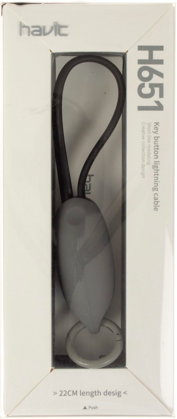 Кабель USB > lightning HV-H651 0,15 м gray