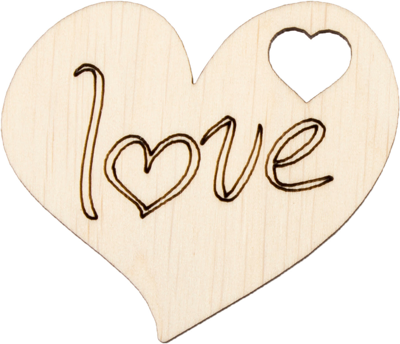 Серце Love 5×6 см фанера