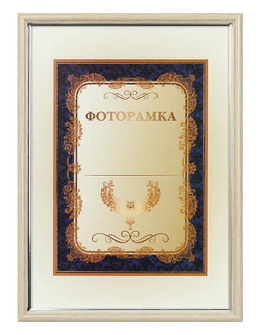 Фоторамка 10×15 світле дерево, срібна оторочка