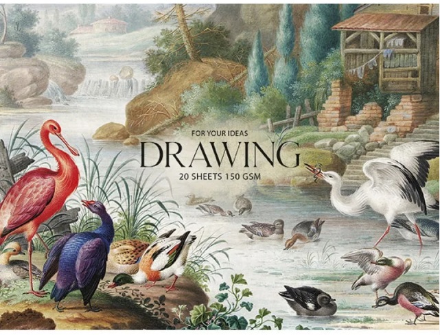 Альбом для малювання склейка 20 аркушів A5+ 150 гр/м2 Muse Drawing