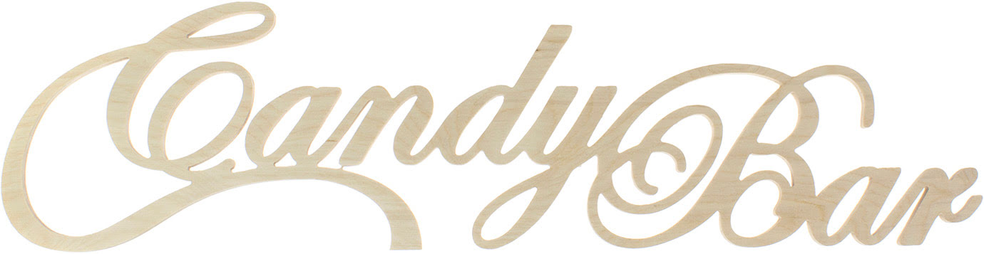 Напис дерев'яний «Candy Bar»