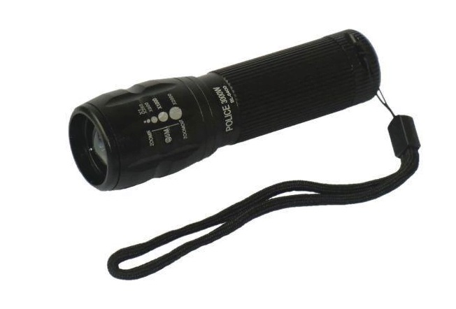 Ліхтар металевий Police 1 режим 3AAA zoom